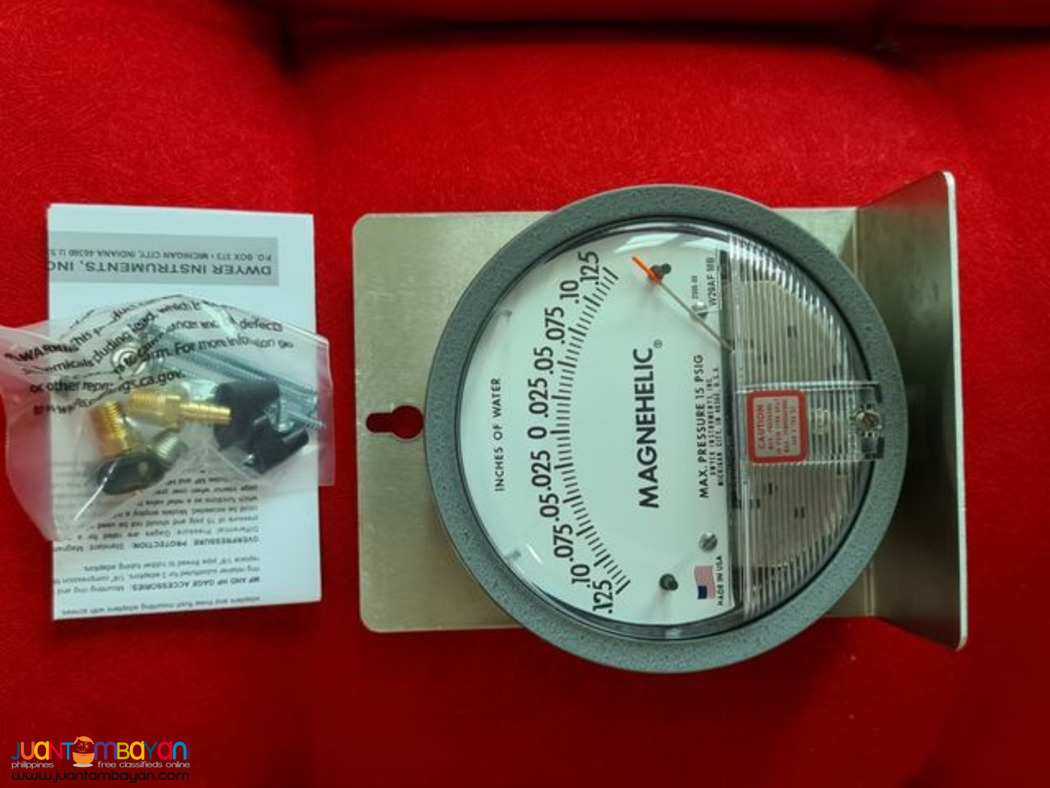 Dwyer Magnehelic Gage, for Isolation Room, 0.125