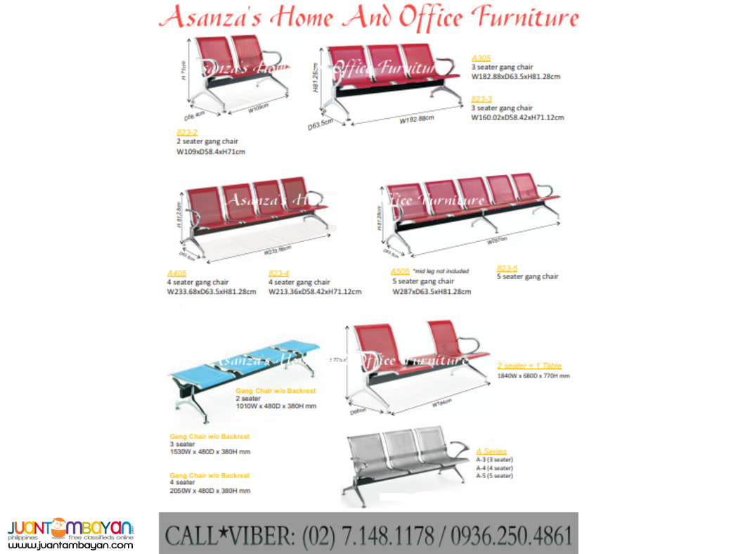 GANG CHAIR*AIRPORT CHAIR*WAITING CHAIR* (FACTORY PRICE)