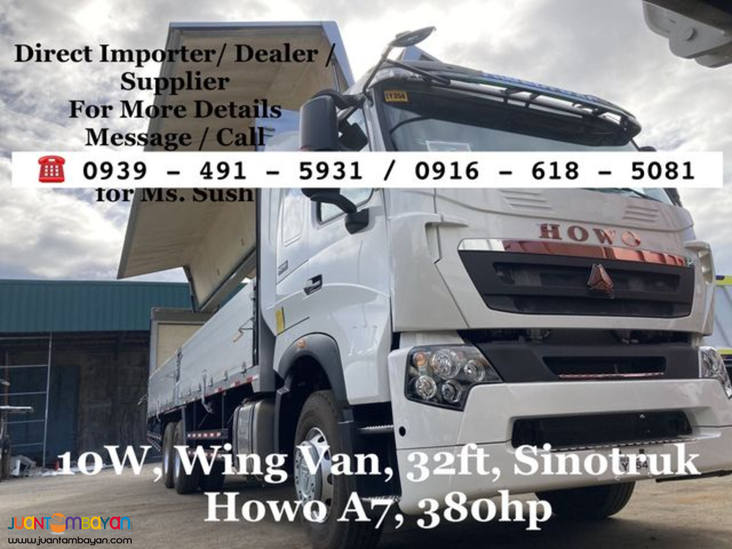 10-Wheeler 32ft Wing van Sinotruk howo A7 Euro 2 & 4 