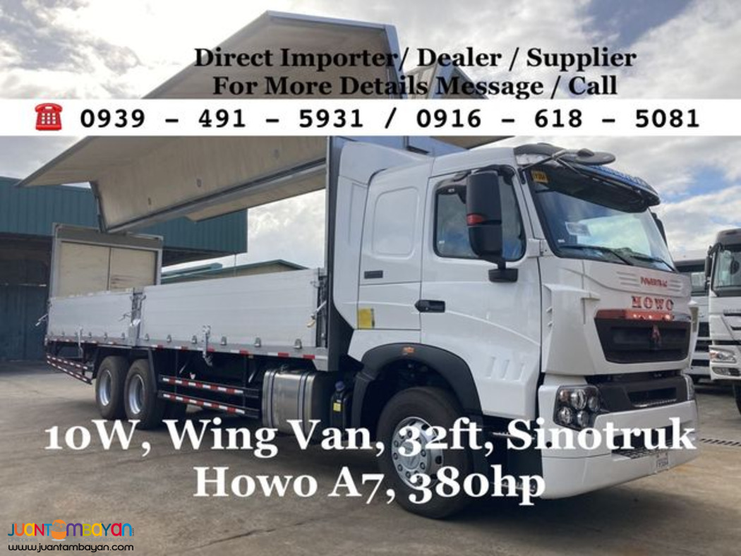 10-Wheeler 32ft Wing van Sinotruk howo A7 Euro 2 & 4 