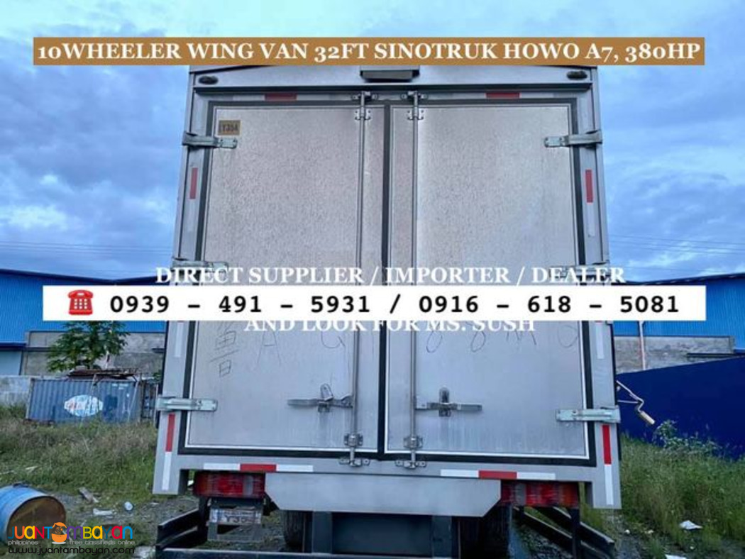 10-Wheeler 32ft Wing van Sinotruk howo A7 Euro 2 & 4 