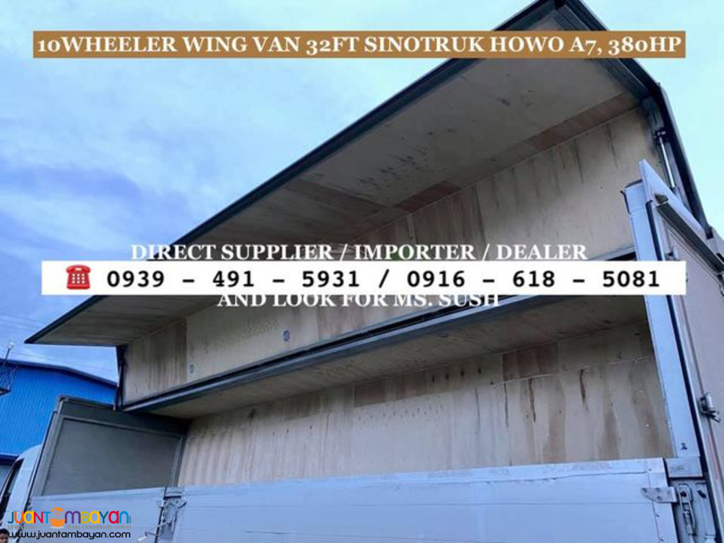 10-Wheeler 32ft Wing van Sinotruk howo A7 Euro 2 & 4 
