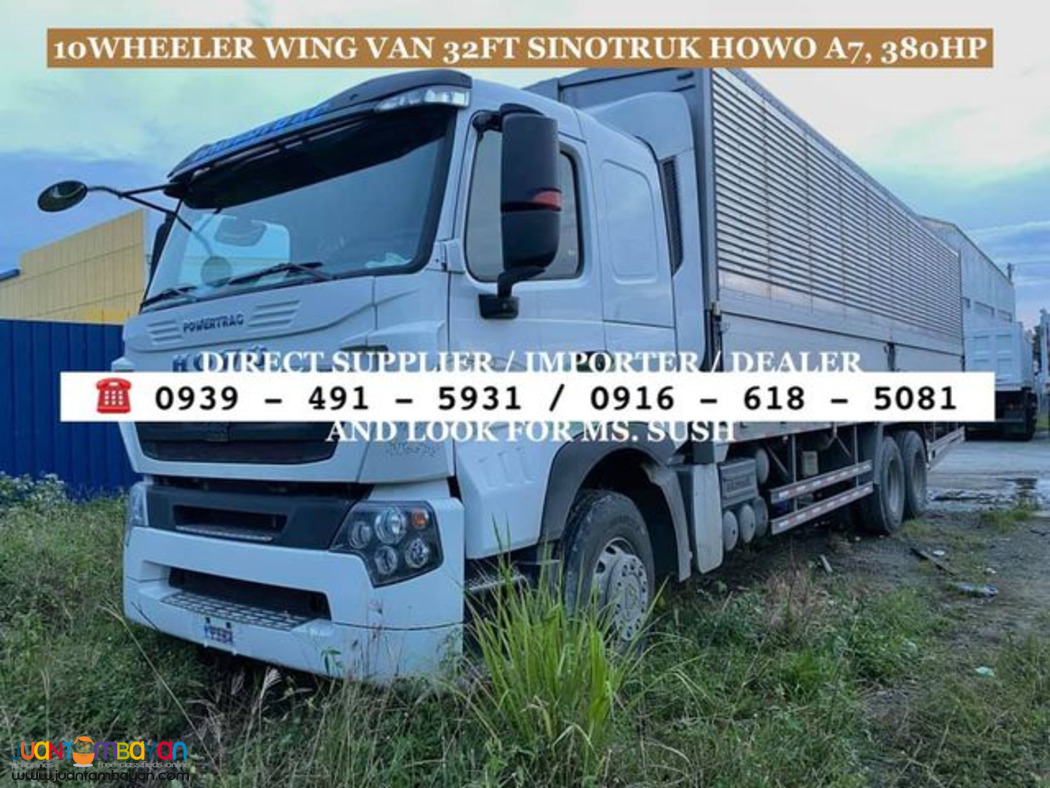 10-Wheeler 32ft Wing van Sinotruk howo A7 Euro 2 & 4 