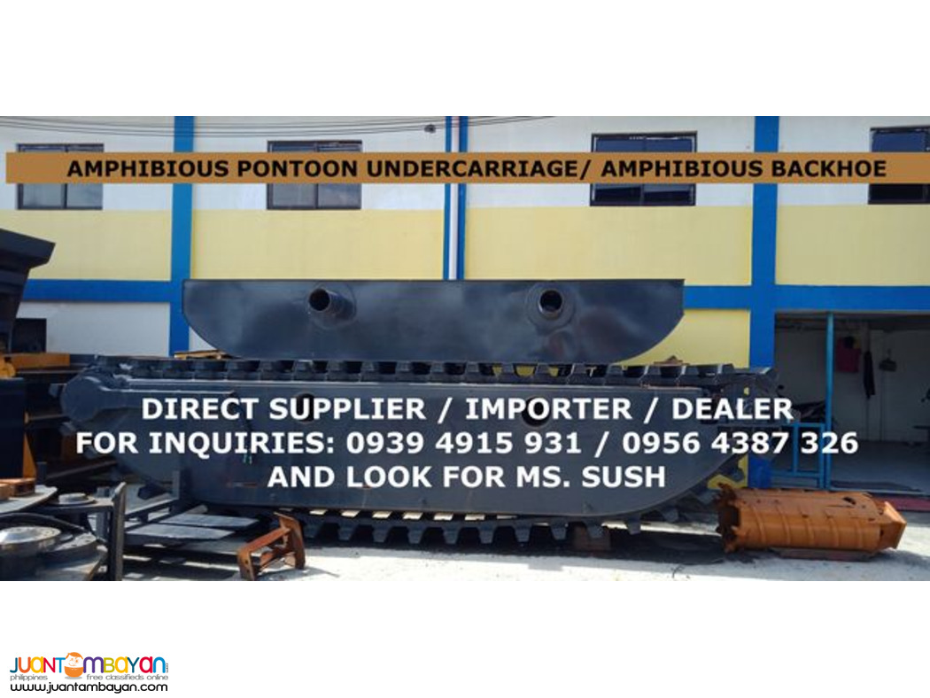 amphibious pontoon under carriage / amphibious backhoe
