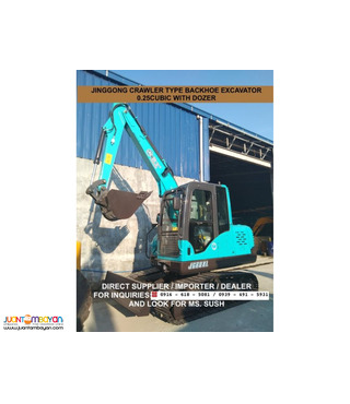 brand new Jinggong backhoe excavator With dozer 0.25 cubic 