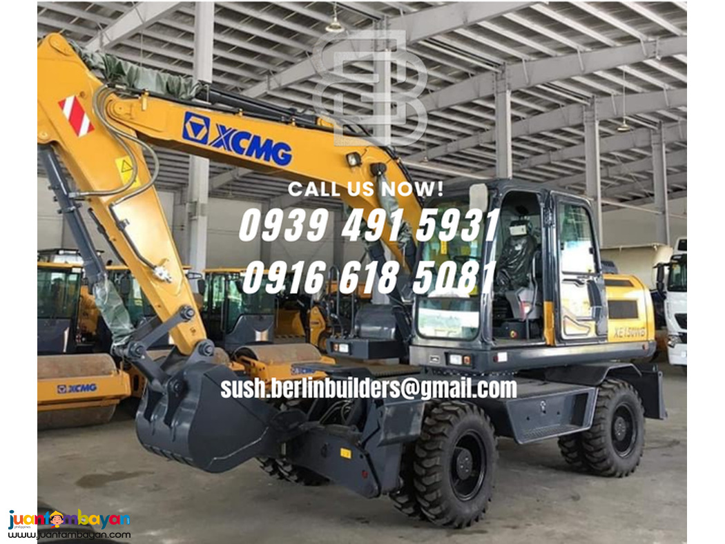 brand new backhoe excavator xE150w o.58 cubic wheel type