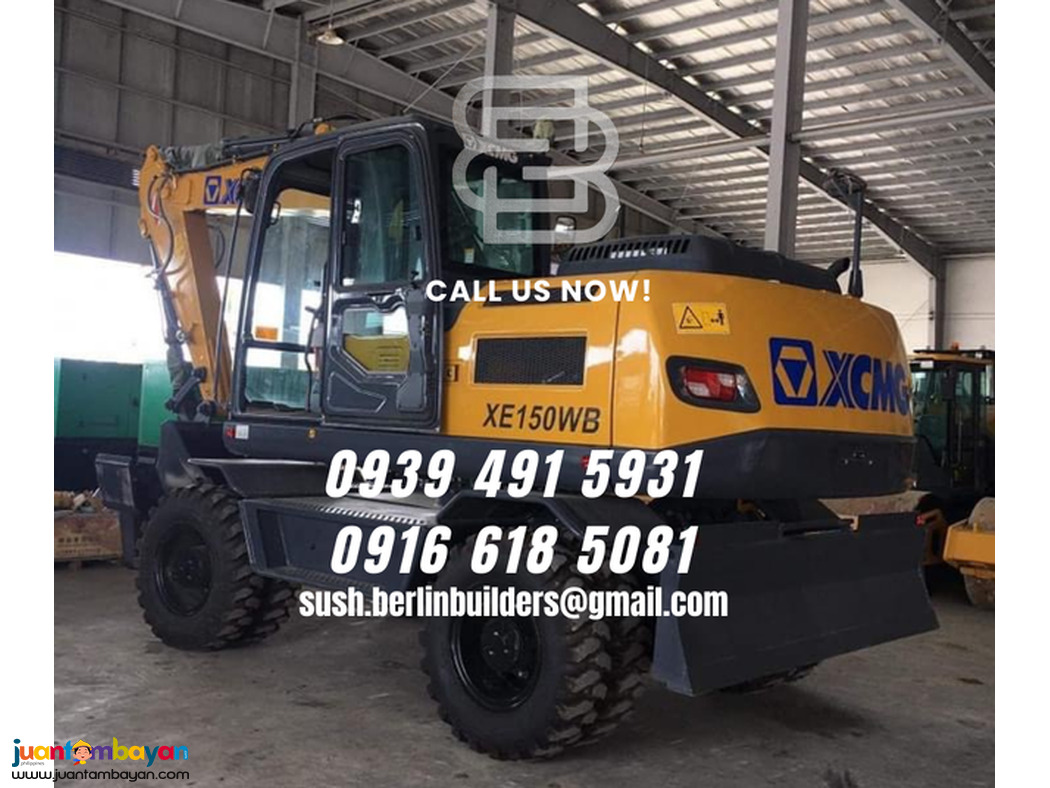 brand new backhoe excavator xE150w o.58 cubic wheel type