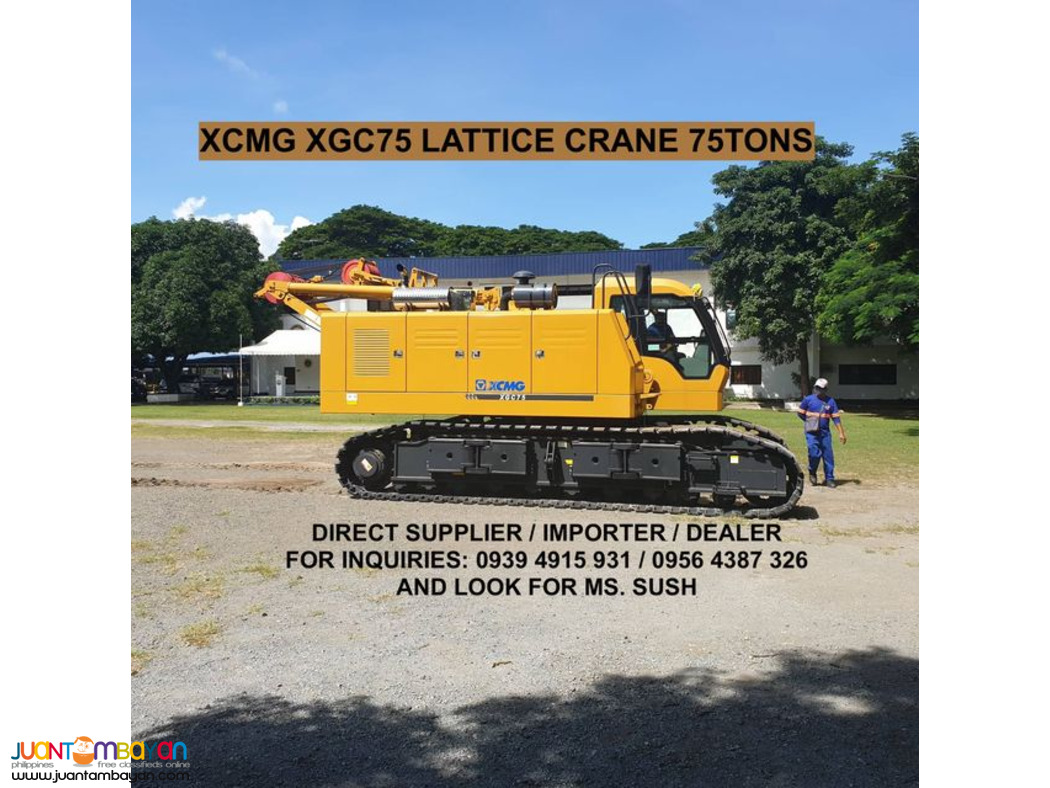 brand new 75tons xcmg lattice crane / crawler crane for sale