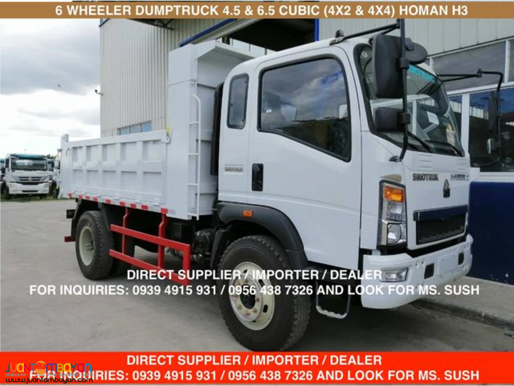 6 WHEELER DUMP TRUCK 4.5CUBIC 4X2 & 4X4 SINOTRUK HOMAN H3