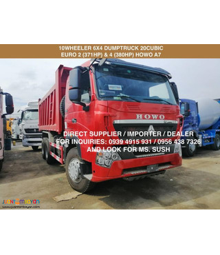 10wheeler howo a7 dumptruck 20 cubic euro 2 & euro 4 for sale
