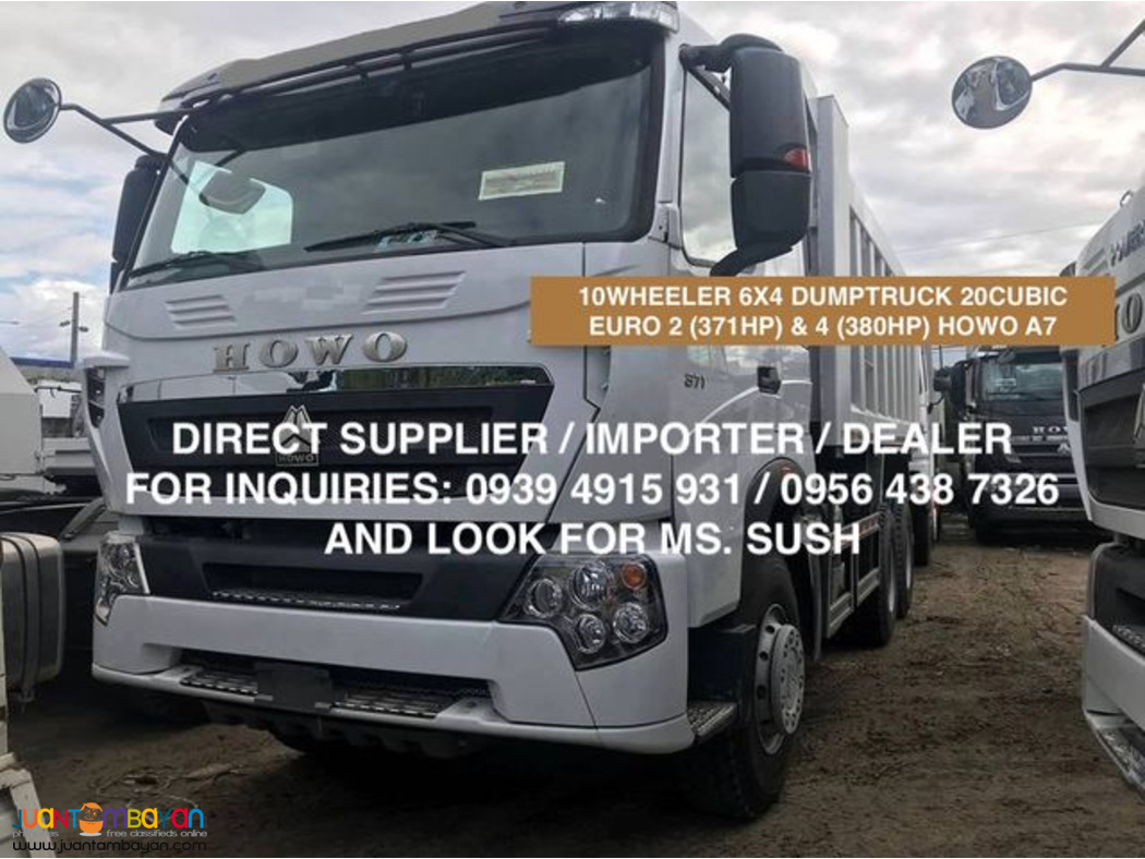 10wheeler howo a7 dumptruck 20 cubic euro 2 & euro 4 for sale