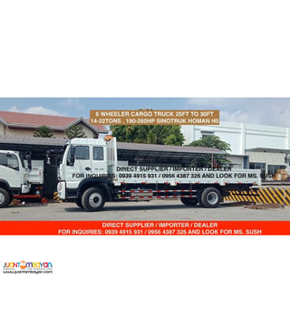 6 wheeler cargo truck 17ft sinotruk homan h3 & h5 for sale