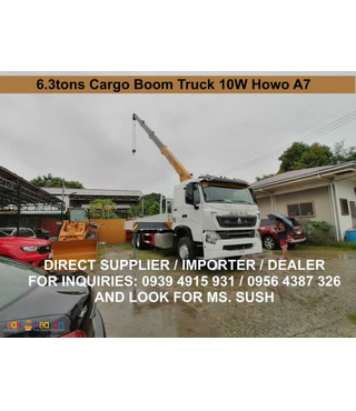 10 wheeler 6.3tons telescopic boom truck howo a7 euro 2 & 4 