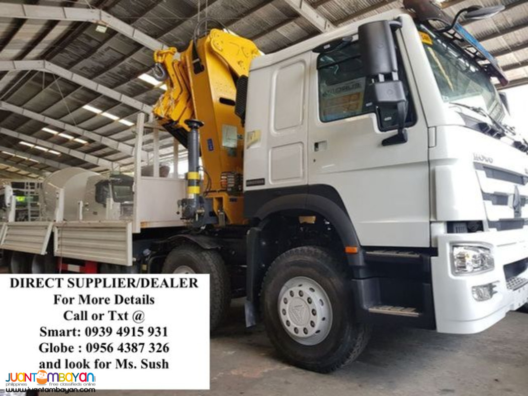 12 wheeler howo a7 boom truck 16tons knuckle type for sale