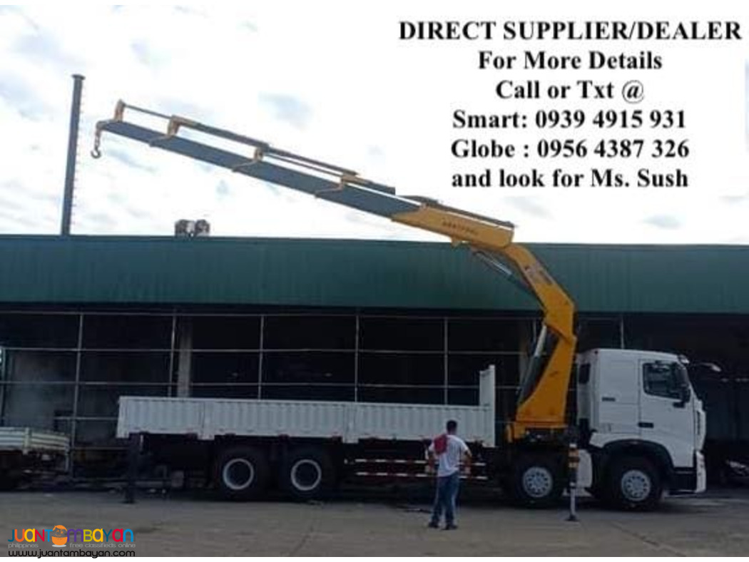 12 wheeler howo a7 boom truck 16tons knuckle type for sale