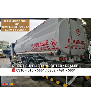 10WHEELER HOWO A7 FUEL TRUCK 20,000 LITERS FOR SALE
