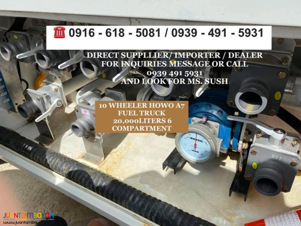 10WHEELER HOWO A7 FUEL TRUCK 20,000 LITERS FOR SALE