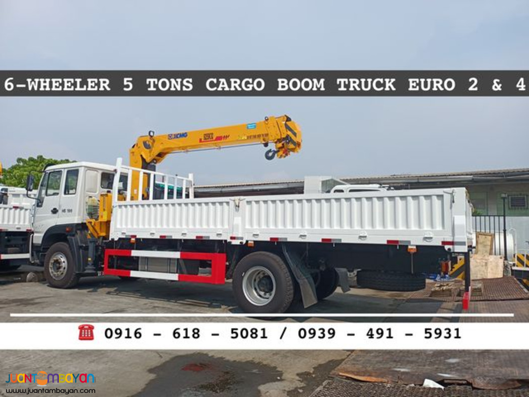 6 wheeler 5 tons Cargo boom truck sinotruk homan h5 for sale