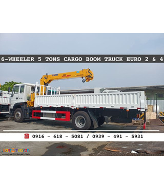 6 wheeler 5 tons Cargo boom truck sinotruk homan h5 for sale