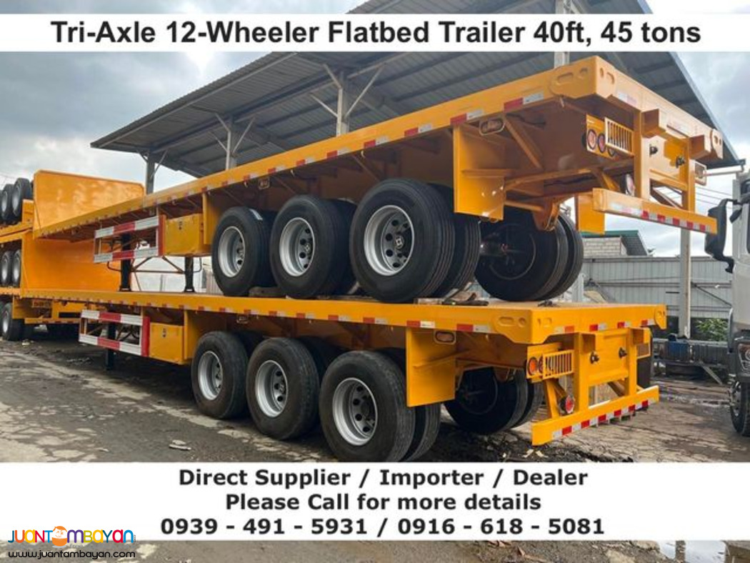 brand new 40ft, 45tons flat bed trailer / highbed trailer for sale