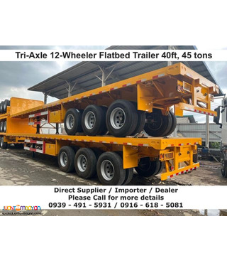 brand new 40ft, 45tons flat bed trailer / highbed trailer for sale