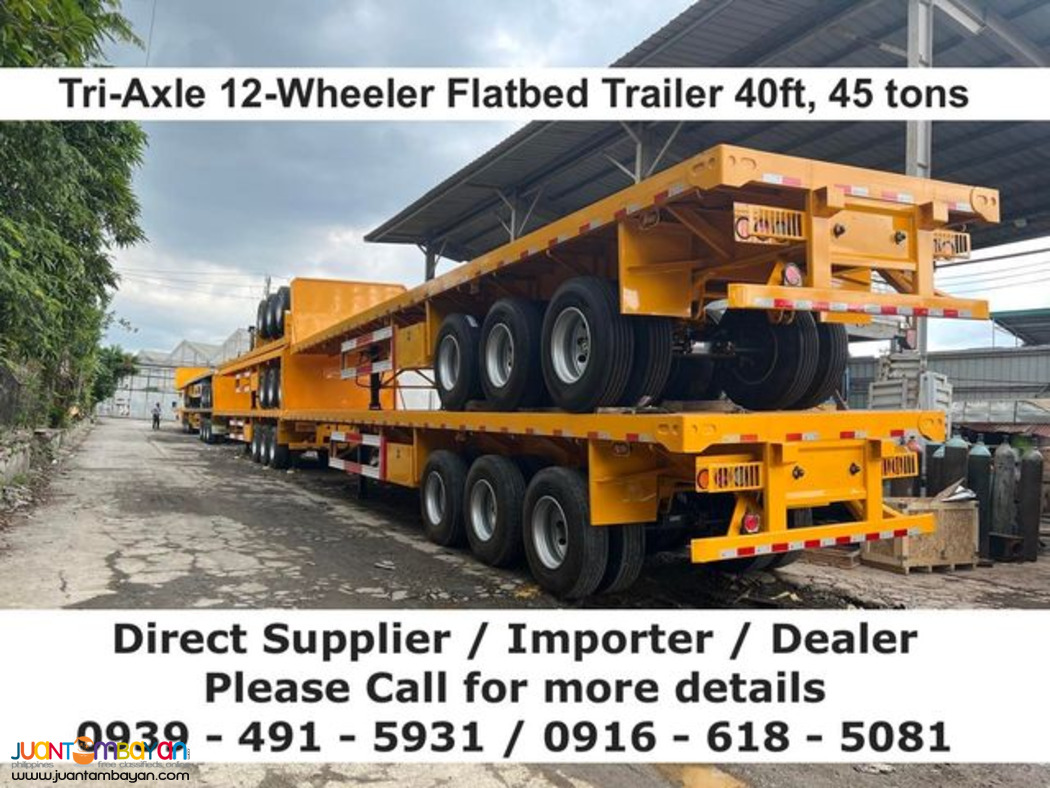 brand new 40ft, 45tons flat bed trailer / highbed trailer for sale