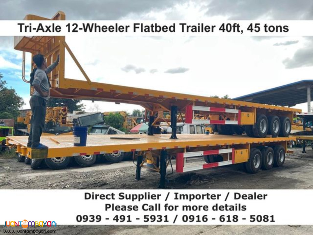 brand new 40ft, 45tons flat bed trailer / highbed trailer for sale