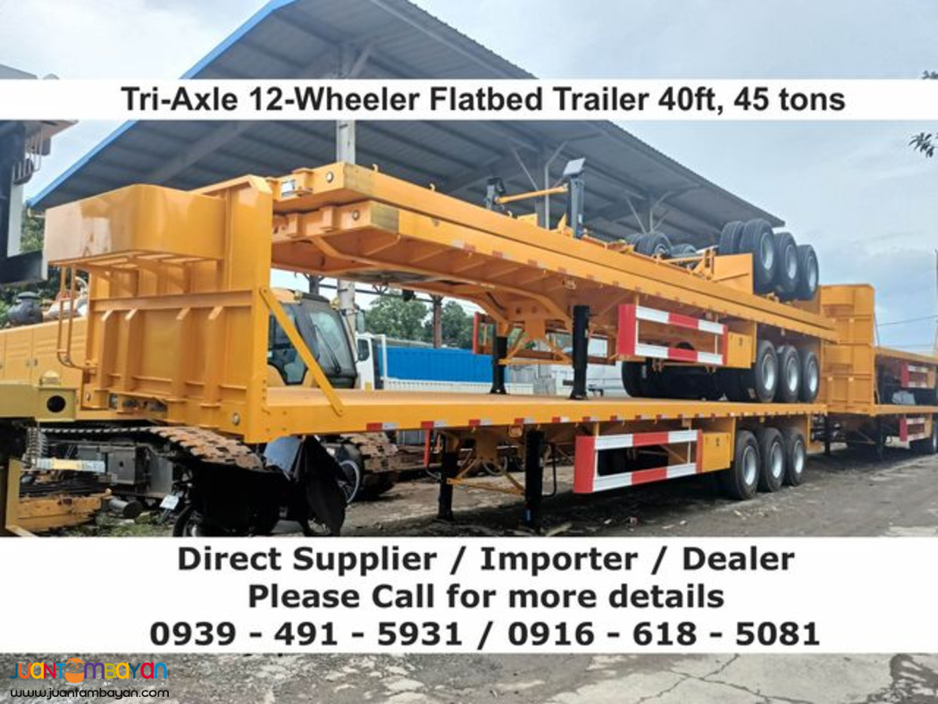 brand new 40ft, 45tons flat bed trailer / highbed trailer for sale