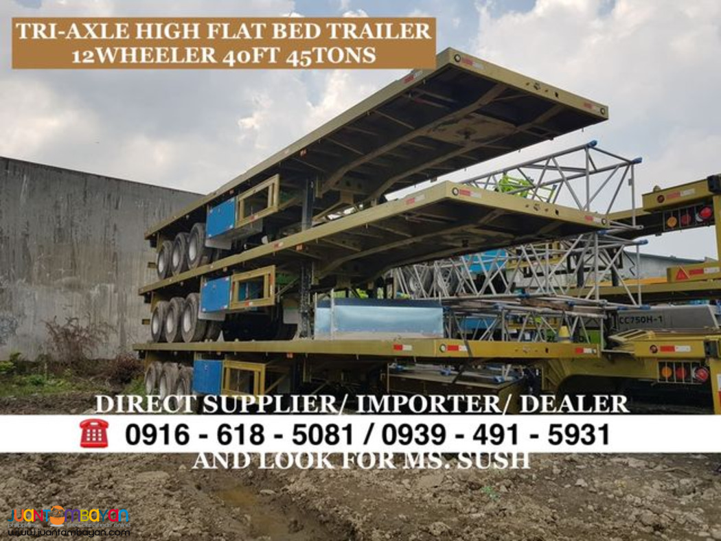 brand new 40ft, 45tons flat bed trailer / highbed trailer for sale