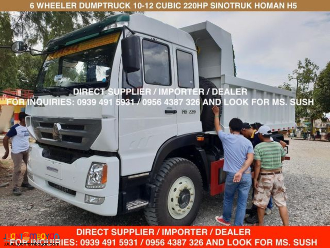 6 wheeler dumptruck 10 cubic & 12 cubic homan h5 for sale