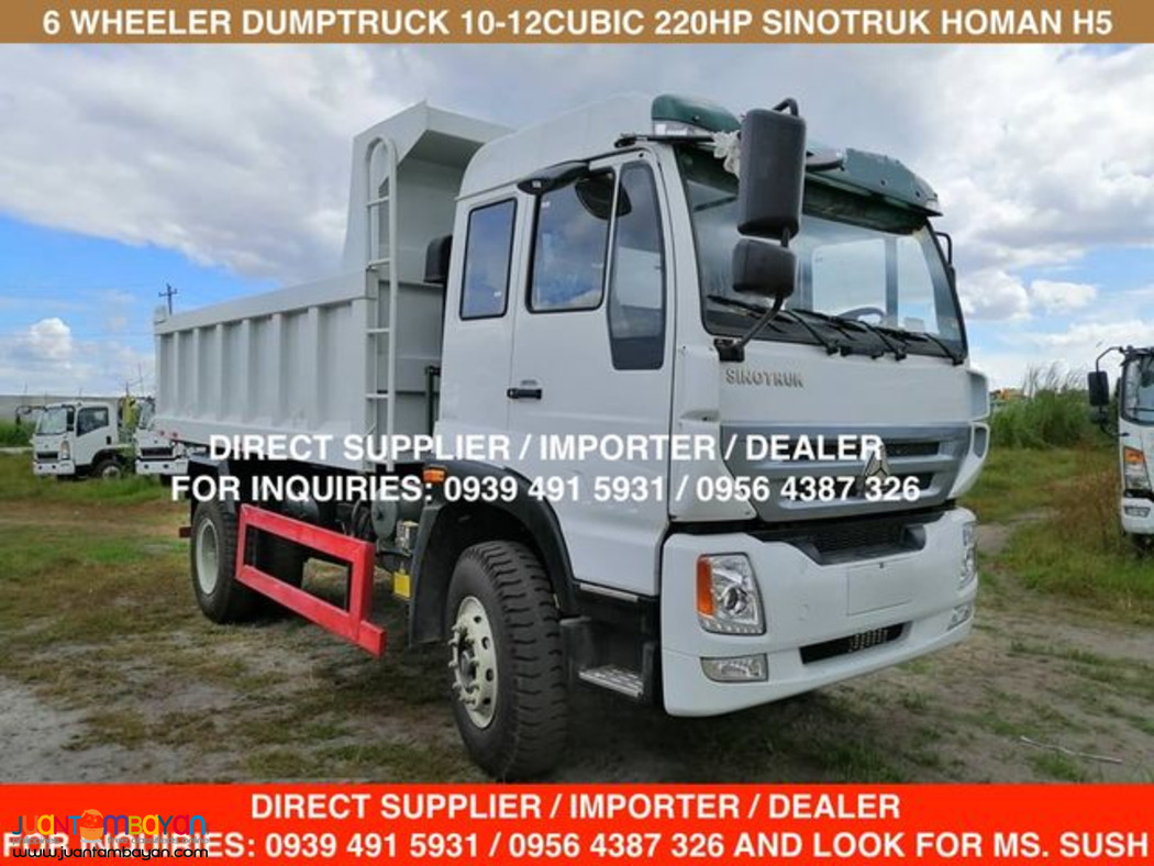 6 wheeler dumptruck 10 cubic & 12 cubic homan h5 for sale