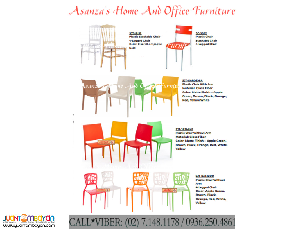 STACKABLE / PLASTIC CHAIR ( FACTORY PRICE )