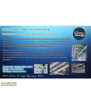 Ducting Works Supply Installation for commercial Establishments