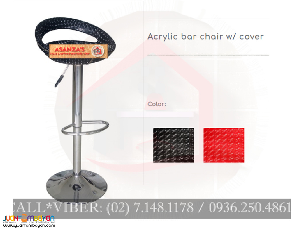 ACRYLIC BAR CHAIR WITH COVER✨