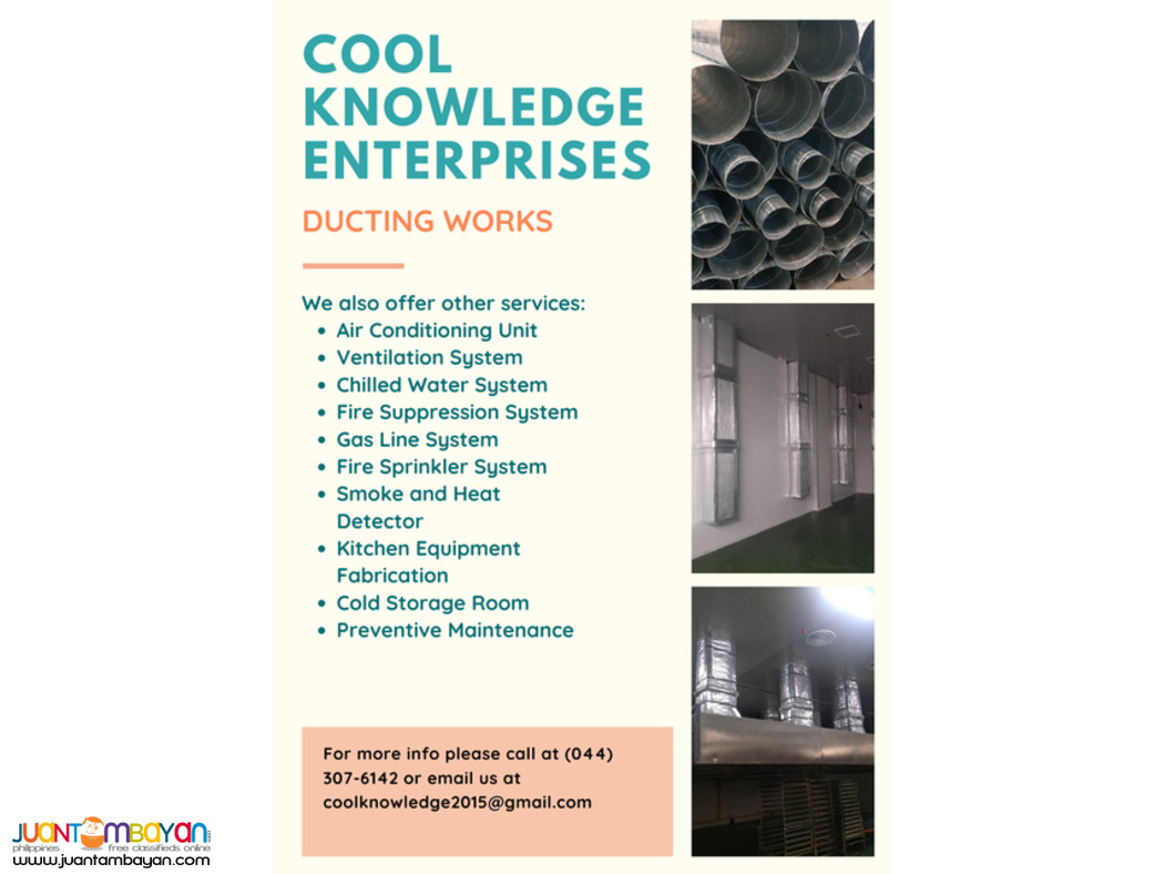 chilled water Ducting System. Supply and Installation chilled water Ducting System. Supply and Installation