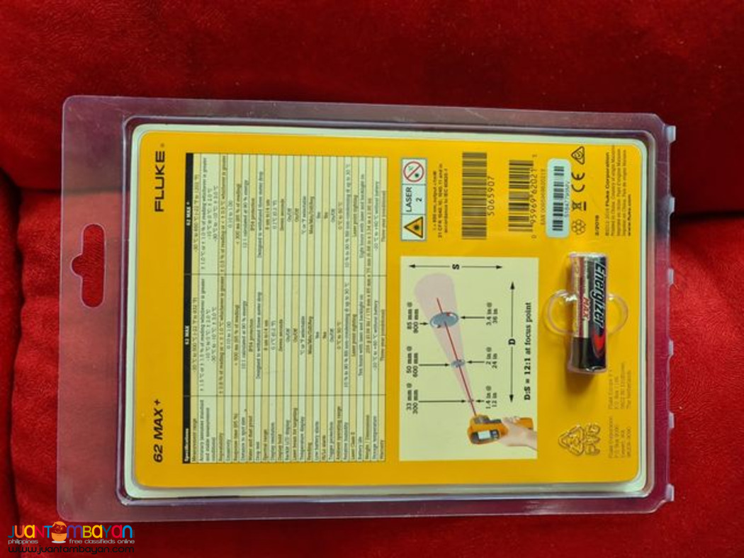 Infrared Thermometer, Fluke 62 Max Plus, IR Thermometer, Fluke