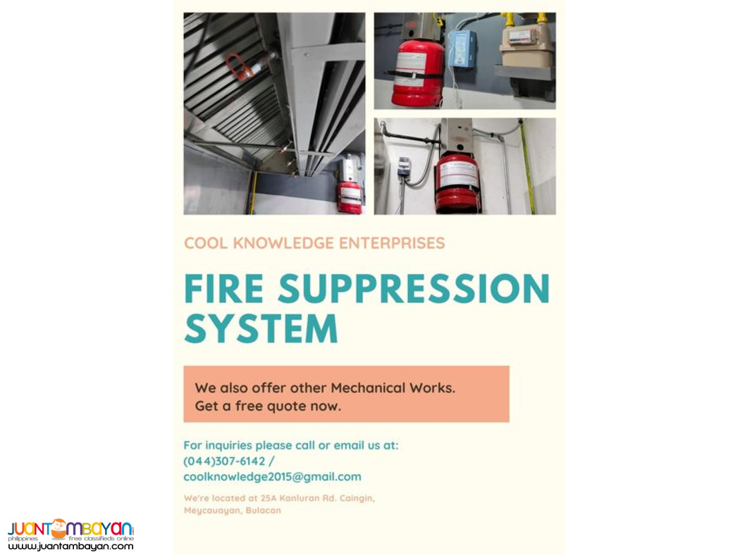 Gas Line and Fire Suppression System