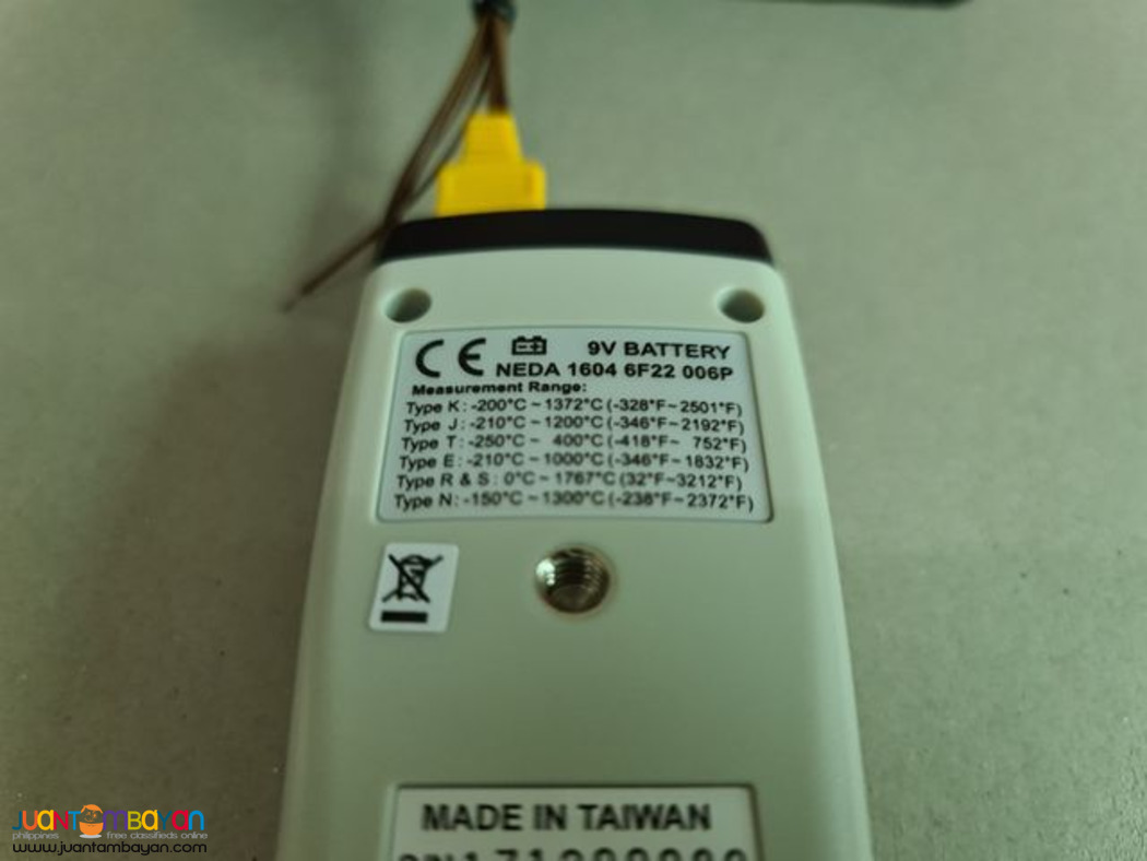 Digital Thermometer, Thermocouple Thermometer, Type K/J/T/E/R/S/N