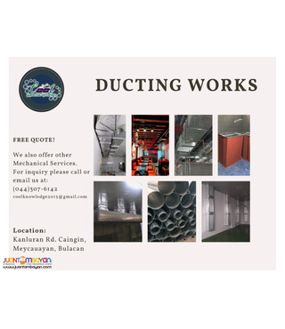Ducting Works - Supply - Installation - Bulacan