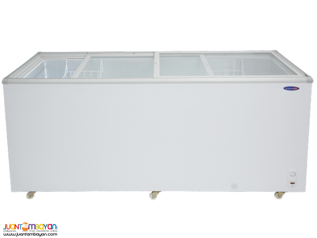 Fujidenzo 22 cu ft Sliding Glass Top Chest Freezer For Sale