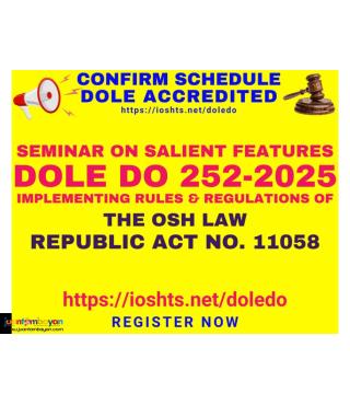 DOLE Department Order 252 series 2025 Compliance seminar Online