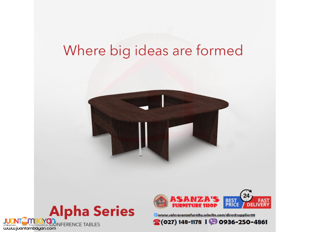 Conference Table-MFC-Finish/Laminated-Custom Color & Seat