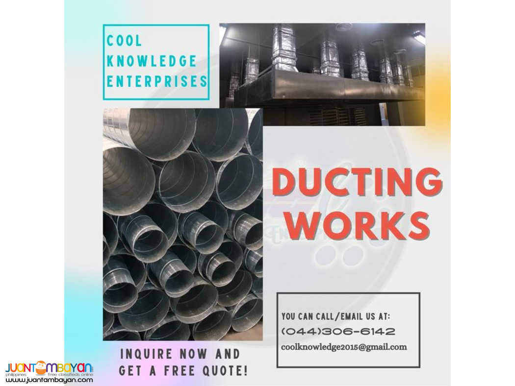 Supply - installation / Ducting Works Supply - installation / Ducting Works