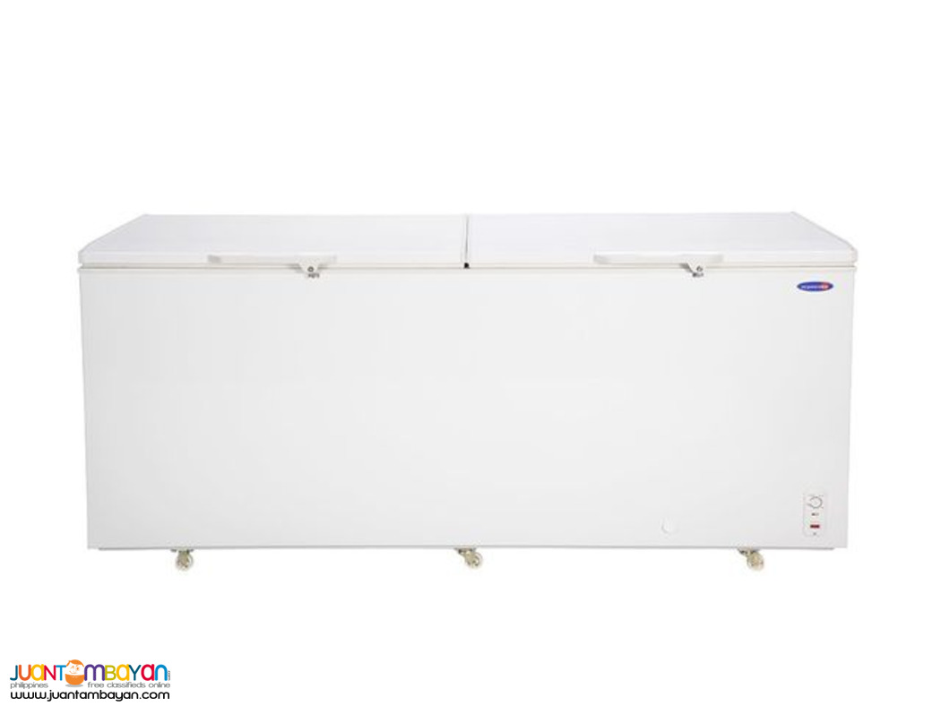 22 Cu Ft Fujidenzo Dual Function Sliding Glass Top Chest Freezer