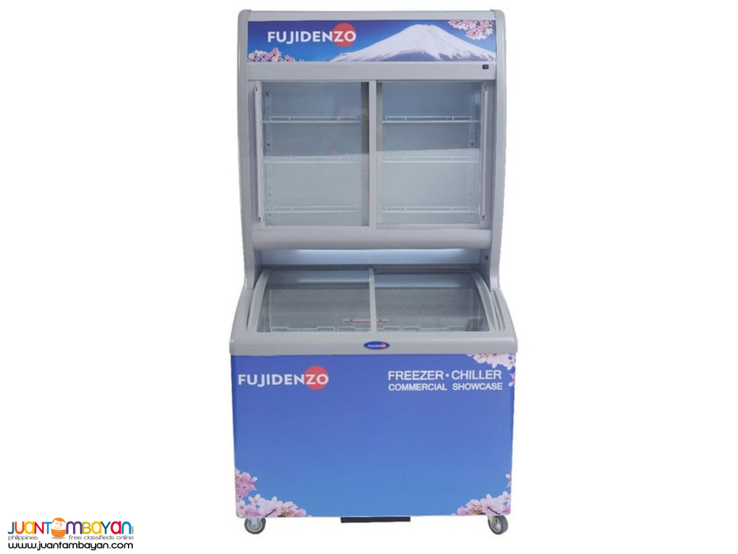 Fujidenzo 15 Cu Ft Stacked Showcase Freezer Or Chiller For Sale