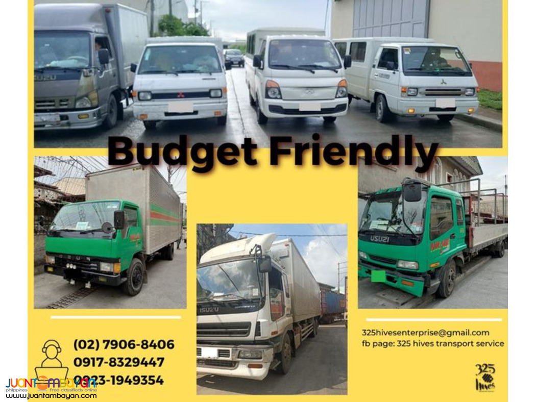 For Rent L300 FB van H100 4w 6w Truck Lipat-bahay Delivery Cargo