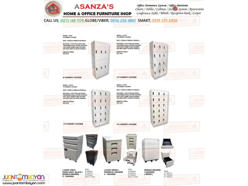 STEEL LOCKER / MOBILE PEDESTAL / FILING CABINET *