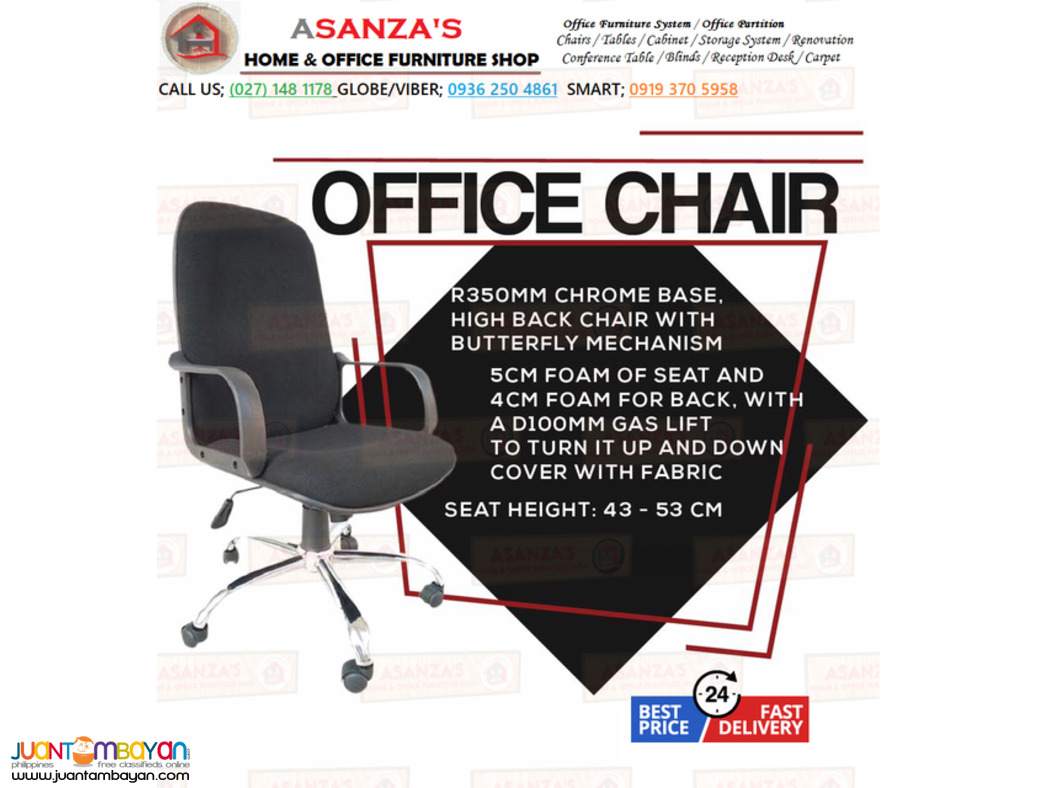 OFFICE STAFF/VISITOR/HIGHBACK CHAIR/FACTORY PRICE