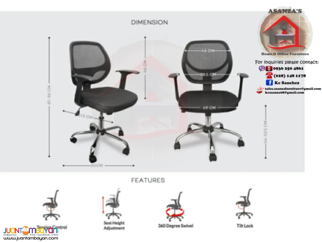 Mid Black Mesh Office Chair / Factory Price