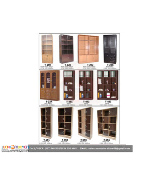 Wooden Book Shelf with Storage // Factory Price 